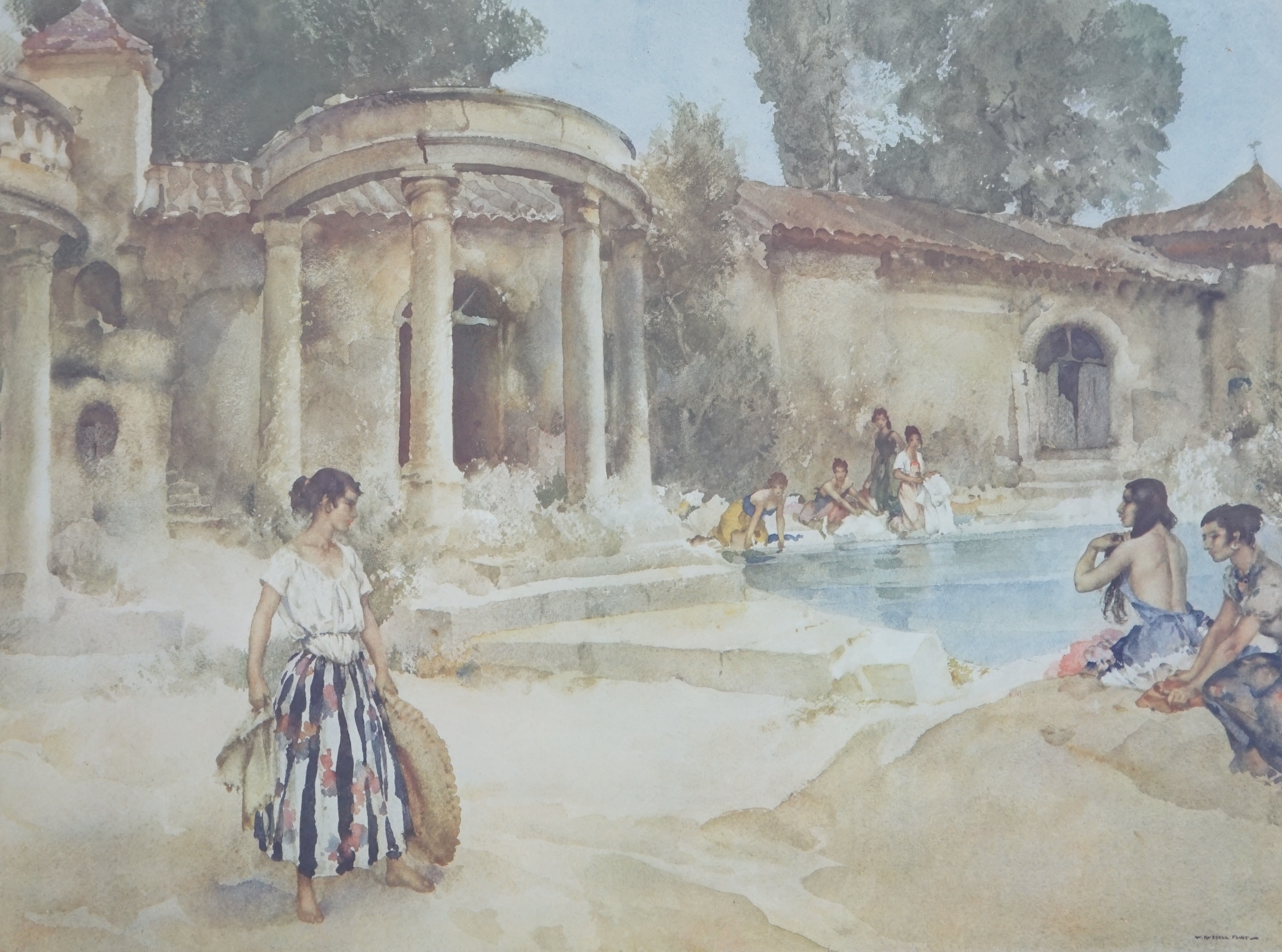 Sir William Russell Flint (1880-1969), ‘An Awkward Encounter’, colour print, 44 x 57cm